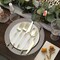 24 CLEAR GOLD Plastic CUTLERY Roman Column Handle Spoon Fork Knife Set